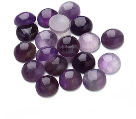 STOBOK Cabochon Di Cristallo Viola Piatto 8mm 20 Pezzi Per Gioielli Fai Da Te Decorazioni Orecchini e Orologi Artigianali