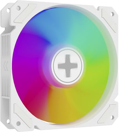 Xilence XPF120R.ARGB Ventilateur de boîtier Reverse 120mm, montage facile, longueur câble 400mm, Hydro Bearing, avec PWM, flux d'air silencieux et refroidissant pour le Gaming PC, transparent/noir