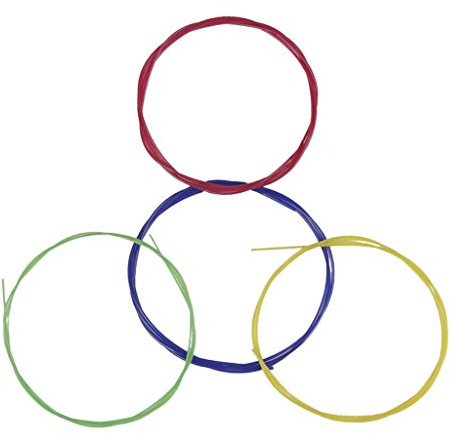 Corde di ricambio per ukulele in nylon multicolore per ukulele