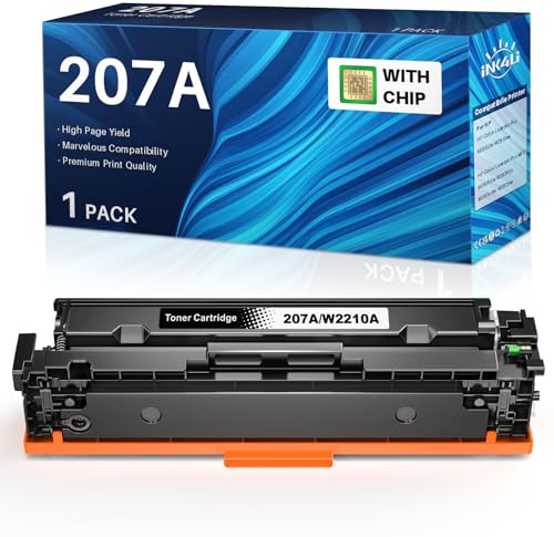 207A W2210A Toner Kompatibel für HP 207A Toner 207X W2210X Ersatz für HP Color LaserJet Pro MFP M255dw M282nw M255nw (Schwarz)