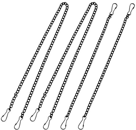 HAPINARY Aufhängekette Zum Aufhängen Von Buntglasplatte Und Rahmen 4 Stück Schwarz Robuste Kette Zum Aufhängen Von Dekoration Und Spiegel