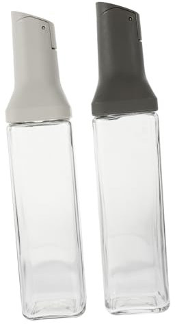 Warmhm 2stücke Küchenölflasche Aus Glas Ölspender Öldüse Ölbehälter Für Küche Ölflaschen Mit Transparentem Design Speiseölflasche Für Pflanzenöl Und Backöl Praktische