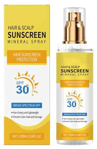 Hair Sunscreen Spray, 100 ml Scalp Sprays, Hair Sunscreen Mist, SPF 30, Beach Sunblock, Travel Size, UV Protection Skin Care Products for Women and Men
