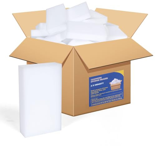 ZBQEJ Dirt Eraser, Pack of 100 Sponge Eraser, Cleaning Sponge, Magic Sponge Eraser, Miracle Sponge, White Cleaning Sponge, Melamine Sponge for Home, Kitchen, Wall, Bathroom, Shoe Sponge