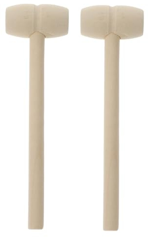 Milisten 36pcs Mini Wooden Mallet Hammer for Natural Smooth Finish Mallet Hammer for Hand Eye Coordination and Muscle Development Safe Sturdy Wooden Cracking for Age