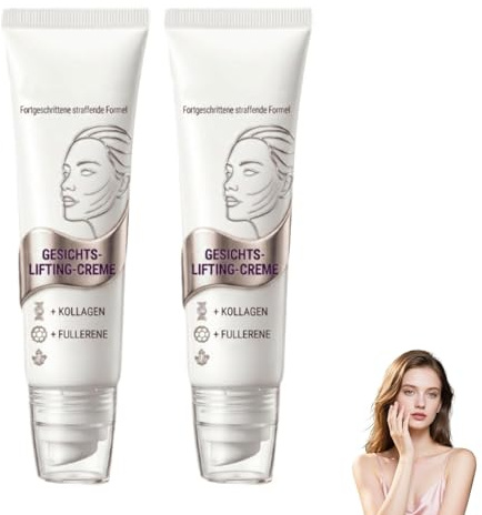 Luxeveria Reshape Straffende Gesichtscreme mit Fullerene, Luxeveria Fortgeschrittene Straffende Formel, Magic Collagen Fullerene, Magec Creme gegen Falten für Feuchtigkeit&Glättung Feiner Linien (2PC)