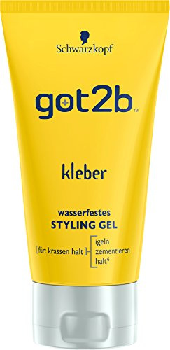 Schwarzkopf Got2b Kleber Wasserfestes Styling Gel, 3er Pack (3 x 150 ml)