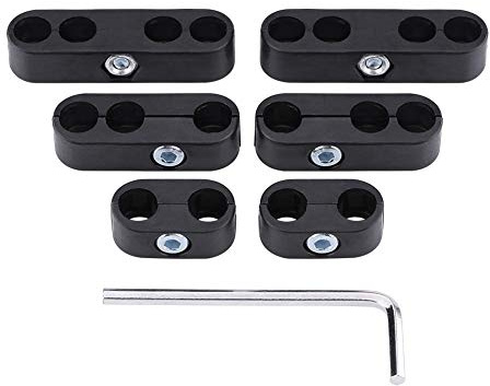 Spark Plug Wire Separators, 7mm 8mm Dividers Looms Spark Plug Lead Separator Ignition Lead Separator Spark Plug Wire Separators Dividers Looms for Car(Black SI-AT02065)