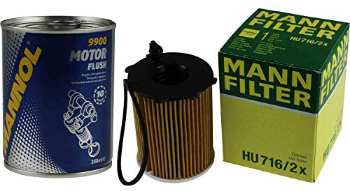 Original MANN Ölfilter HU 716/2 x + SCT Motor Flush Motorspülung
