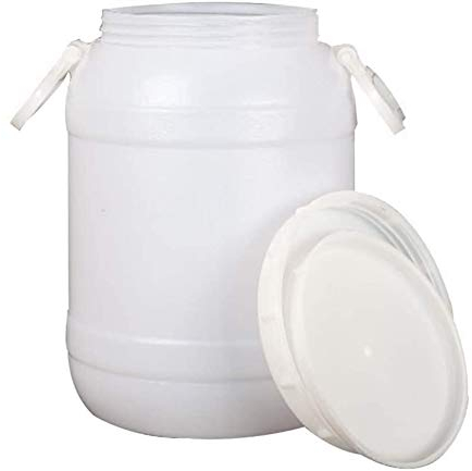 MNSSRN Almacenamiento de Agua para el hogar Cubo de plástico de Calidad alimentaria, contenedor de Tanque Vertical con Tapa de Cuenca de Almacenamiento de Miel/fermentación sellada de Tapa,25L