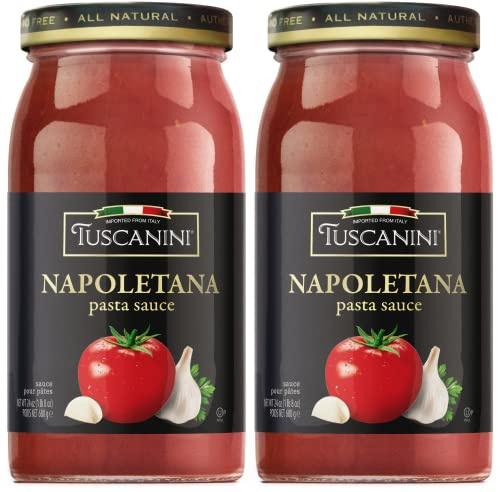 Tuscanini Napoletana Pasta Sauce 680g (Pack of 2) | Imported from Italy for that Authentic Italian Dinner Taste