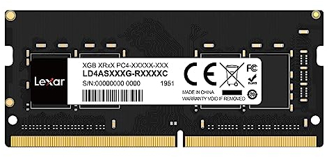 Lexar SODIMM DDR4 16GB, 3200 MHz Laptop RAM, 260-Pin SODIMM Laptop-Speicher, Hochleistungs-SO-DIMM, PC-Laptop-Computerspeicher, Hochleistungs Arbeitsspeicher (LD4AS016G-B3200ASST)