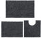 Juego de 3 Alfombrillas de Baño Antideslizantes - Chenilla 20 x 32, 16 x 24 y 20 x 20 Pulgadas en Forma de U - Suave y Absorbente para Baño, Dormitorio