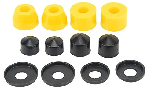 Tomotato 90A Skateboard Buchse, Skateboard Ersatzbuchsen für 4 Rad Skateboard Longboard(Gelb)