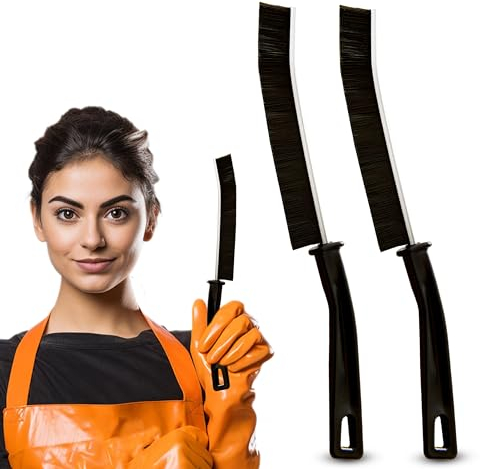 Crevice Cleaning Brush 2 Pcs Hard Bristle Gap Cleaning Brush Tool For Narrow Corners In Home Kitchen Bathroom Tile And Window Groove,Grout Cleaner Brush (Pf-Xh065) (2pcs Black)