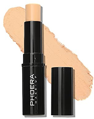 Anglicolor PHOERA Concealer Stick Highlighter Pen Contour Stick, Concealer Full Coverage, Waterproof Concealer Creamy Stick Contour Makeup for Eyes and Dark Circles (202Nude)