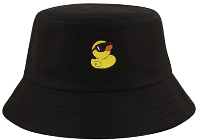 dalerno Lustiger Fischerhut Gummiente Sonnenhut Unisex Damenhut Herrenhut Bucket Hat Anglerhut Festival Karneval Junggesellenabschied Baumwolle Kappe Mütze witziges Geschenk