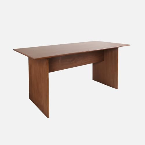 Alice's Garden sweeek - Table à Manger rectangulaire décor Bois sculpté 4-6 Places. 170cm. Couleur Noyer