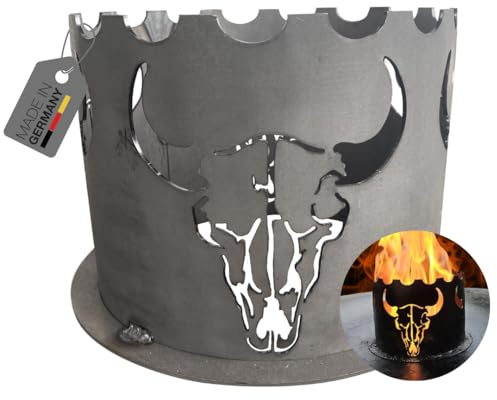 Terma Wokaufsatz/Wokkrone Motiv BBQ Stier passend für durchm. 20cm für Feuerplatte, Grillplatte, Wok-Krone…