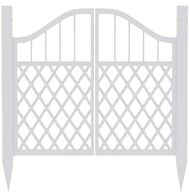 XLIHAWY Wood Fence Gate, Carbonised Vintage Wooden Partition Fence, Wooden Garden Decoration Pergola Gate For Small Courtyard Entrance(Color:White,Size:162x120cm)
