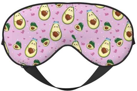 Schlafmaske, Augenmasken für Schlaf, Schlafmasken für Frauen und Männer, Verdunkelungs-Augenabdeckungen für Reisen/Schlafen, verschiedene Avocados Augenmaske