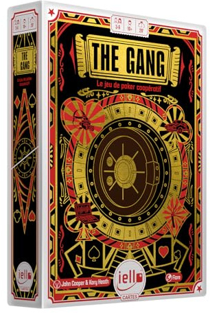 IELLO The Gang – Version Française – Jeu de Cartes coopératif de Poker inspiré du Texas Hold’em – Communication et stratégie | 3–6 Joueurs | 20 Min | Dès 10 Ans