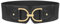Waist Wow Damen Breite Gürtel für Kleider Mode Elastischer Taillengürtel Damen Stretchgürtel Hüftgürtel mit Goldener Schnalle, Schwarz, Fit Taillengröße 91cm-100cm