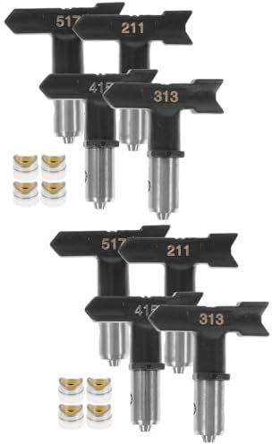 UKCOCO 8stücke Teiliges Spray Paint Tips Für Luftlose Farbspritzgeräte Kompatibel Mit Verschiedenen Spritzgeräten Für Heimdekoration Und Industrielle Anwendungen Verschiedene Düsen