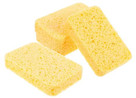 Vaguelly 4pièces Éponge De Nettoyage Cellulose pour Cuisine Lot de Éponges Réutilisables pour Vaisselle Et Ustensiles Aléatoires Et