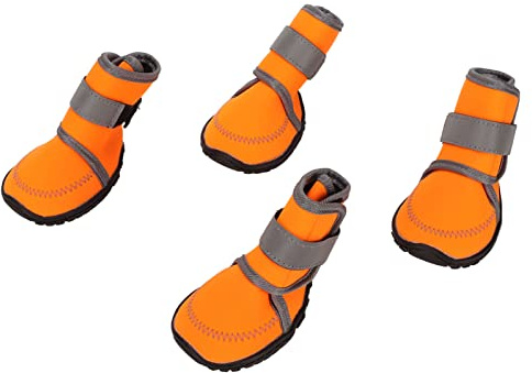 TOPINCN Hundskor Vattentäta Reflekterande Husstövlar Skydd med Krokar och Slipdesign för Hundar (Xl)