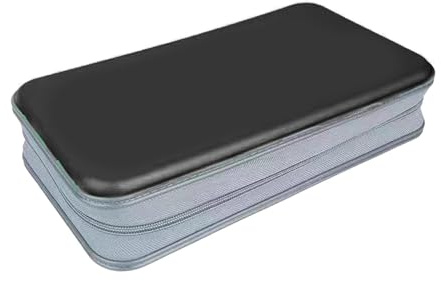 Zqxnt Sac à main de rangement à 80 emplacements pour CD, boîte de disque, protection contre la poussière, étui de rangement pour voyage, sac de rangement pour CD, Noir