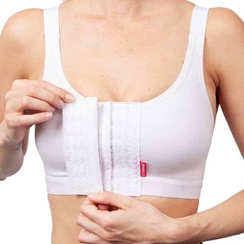 LIPOELASTIC® LIPO extend PI – Prolunga reggiseno post-operatorio | Estensore regolabile con 3 file di gancetti (7x3 & 9x3) compatibile con modelli di reggiseno donna (Bianco, 7x3)