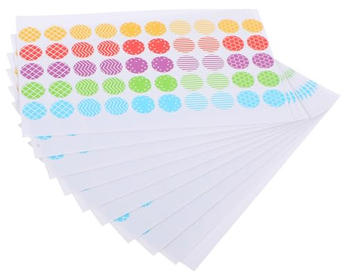 Healeved Adesivi di Rinforzo per Fori in Carta Colorati 50 Pezzi Etichette Rinforzanti per Raccoglitori Adesivi per Perforazione Resistenti per Uso Scolastico Ufficio e Casa
