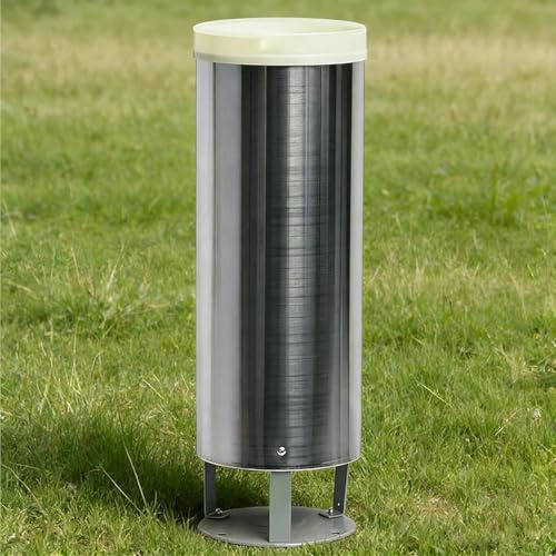 QINGHEDZSW Pluviómetro Profesional de Acero Inoxidable, Rango de 0 a 25 mm, Capacidad de 0 a 800 ml, para Estaciones meteorológicas y explotaciones agrícolas