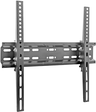 Harbour Housewares Slimline TV Wall Bracket 25-55 – Ultra-Slim Fixed/Flat Mount, VESA 75x75-400x400, Supports Up to 35kg, Black Steel, Space-Saving Home Cinema