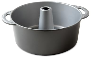 Nordic Ware Classic Cast Pound Cake, Nonstick 10 Inch One Piece Pan - Great for Angel Food, Coffee Cake, 18 Cup - Graphite