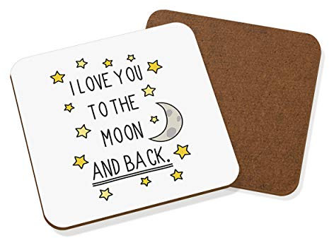 I Love You to the moon and back Dessous de Verre Tapis de boissons