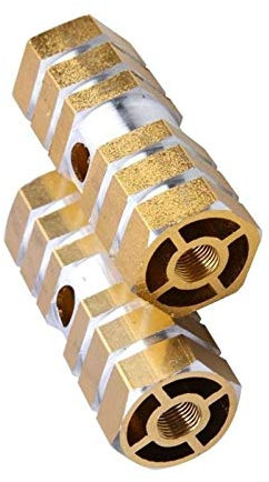 BUMSIEMO Mountainbike-Pedale, Fahrrad-Achsen, Aluminiumlegierung, Stunt-Fußrasten, Pedal, Gold, 1 Paar