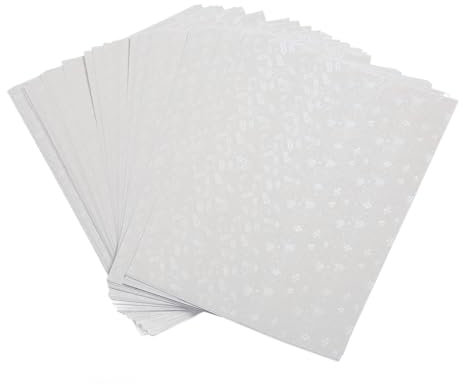 Holografische Kaltlaminatplatte, 50 Blatt A4, Schneidbar, BOPP Material, Wasserdicht, Selbstklebend, Einfach zu Bedienen, für Hintergrunddekoration (Weihnachtsbandfolie)