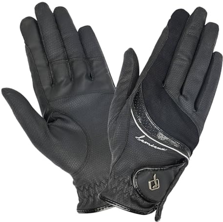 LeMieux Competition Adults Horse Riding Gloves - Black Medium