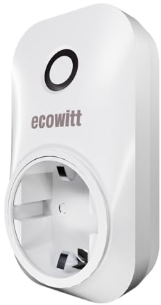 ECOWITT AC1100 WittSwitch Smart Plug, Smart Wifi, Hogar Inteligente Contador Electrico Wifi, Hub GW2000 aplicación, temporizador de encendido en casa, control por Ecowitt app 868