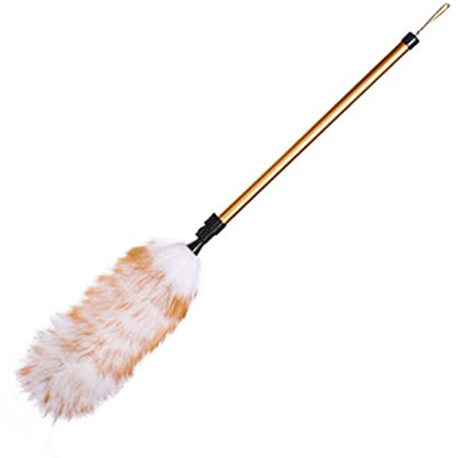 QTANZIQI Cepillo de Limpieza Plumero Limpiador Purificador Cepillo Herramienta de Limpieza Plumeros de Lana de Cordero para Limpieza de vehículos Oficina y tareas domésticas Cepillos para Limpiar
