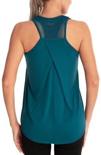 Dawnrole Damen Sport Tank Top Ärmelloses Leichte Fitness Top Yoga Oberteile
