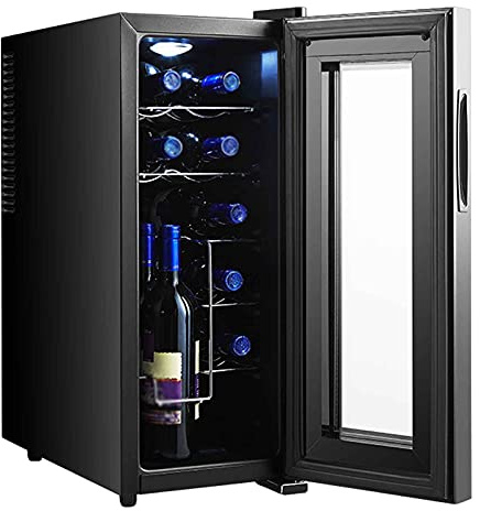 ATNCKS - 116L beer fridge cooler/small bar cabinet for soda, beer, wine, stainless steel glass door, small beverage dispenser, digital display