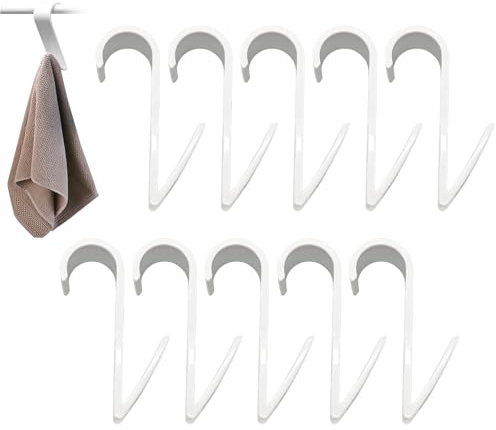 RoserRose 10 Stück Haken für Rundheizkörper, Handtuchhalter Heizkörper für Badheizkörper Heizung Badheizkörper Handtuchhalter Mehrzweckhaken, für alle Standard Heizkörper, Weiß