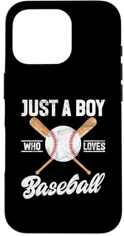 Coque pour iPhone 16 Pro Lanceur de baseball Just A Boy Who Loves Baseball Player