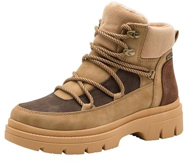 Jana dam WL lace boot TEX + VEGAN modestövlar, mocka comb, 36 EU, Mocka-kam, 36 EU