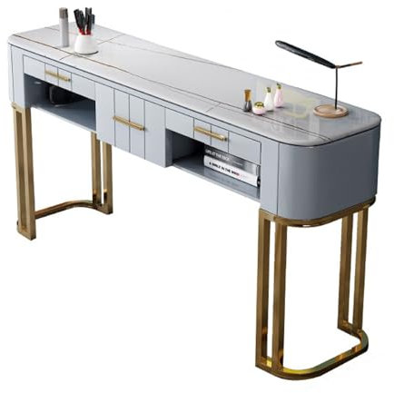 Tavolo per Manicure, scrivania per Unghie per onicotecnico, Moderno Tavolo da Trucco Professionale per onicotecnico, postazione di Lavoro per Nail Art, Salone di Bellezza, Spa, con cassetti