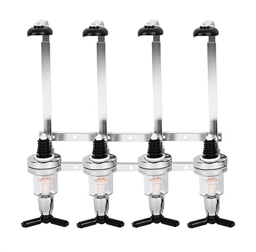 Dispensador de Vino para Pared 4 Botellas Giratorio con Vaso Medidor 30ml Antifugas Uso Elegante Organizado