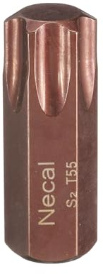 sourcing map Embout de tournevis Torx T55 de 10 mm, tige hexagonale de 30 mm de longueur, sécurité magnétique, inviolable, 6 points, embouts hexagonaux en acier S2
